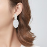 Isore Boucles d'oreilles clip blanc