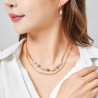 Vana - Collier acier bleu
