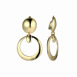 Hikam - Boucle d'oreille clip dorée