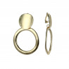 Haggith - Boucle d'oreille clip dorée