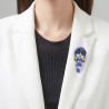 Quinta - Broche épingle bleue