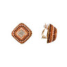 Eliza - Boucles d'oreilles clip marron
