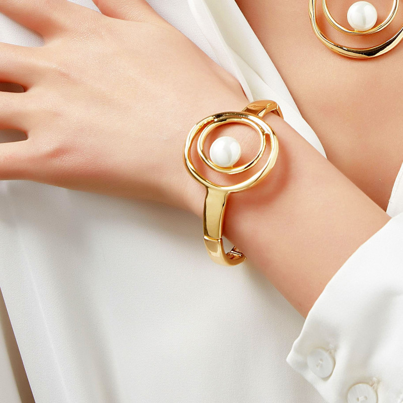 Hajnal - Bracelet élastique doré