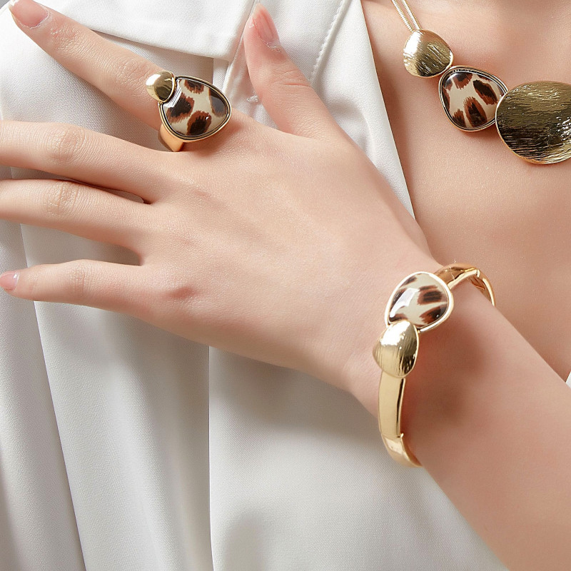 Hectorine - Bracelet élastique léopard