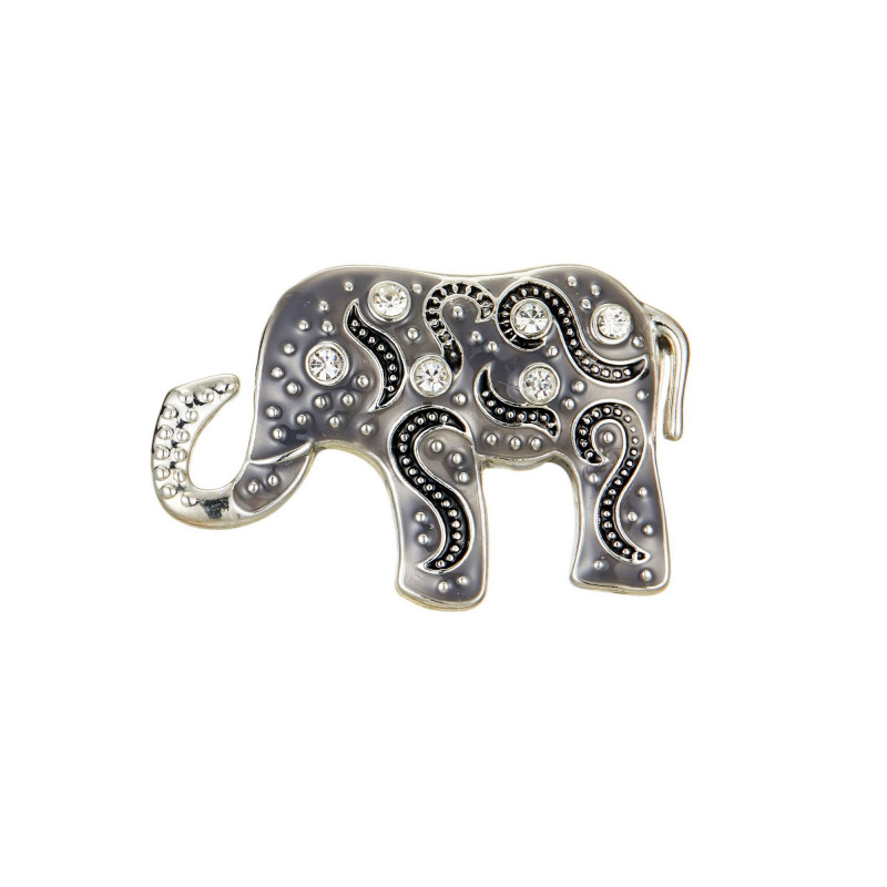 Ottilie - Broche aimantée grise