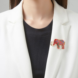 Ottilie - Broche aimantée grise