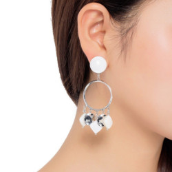Enesa - Boucles d'oreilles clip blanc 2