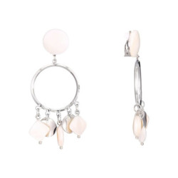 Enesa - Boucles d'oreilles clip blanc