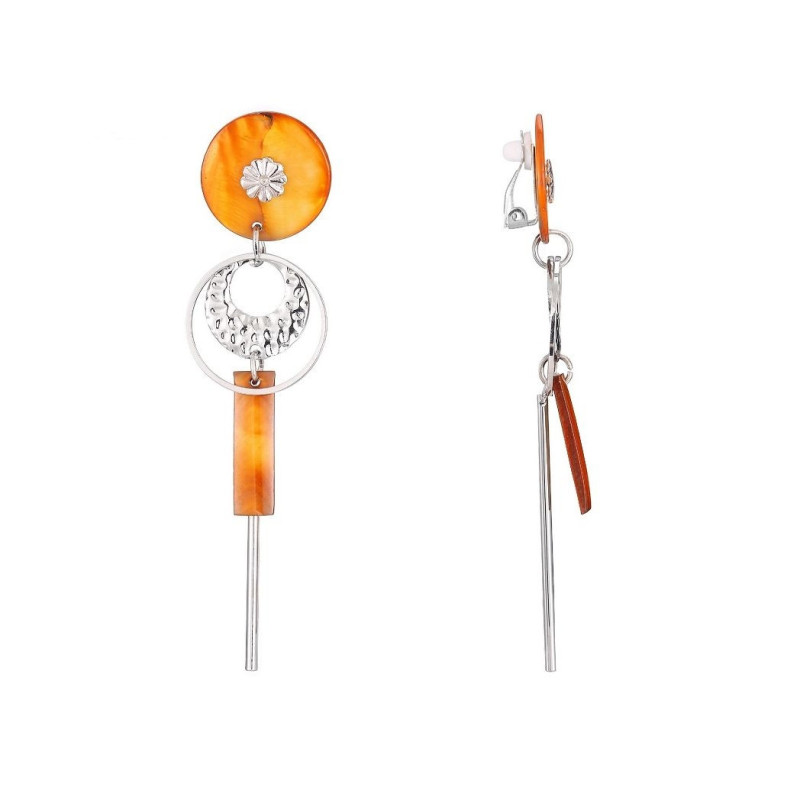 Enisa - Boucles d'oreilles clip orange