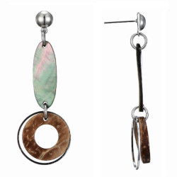 Loua - Boucles d'oreilles tige marron