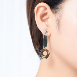 Loua - Boucles d'oreilles tige marron 2