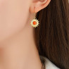 Ursela - Boucle d'oreille orange