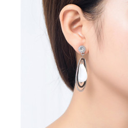 Loula - Boucles d'oreilles tige blanc 2