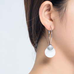 Lucie - Boucles d'oreilles tige blanc 2
