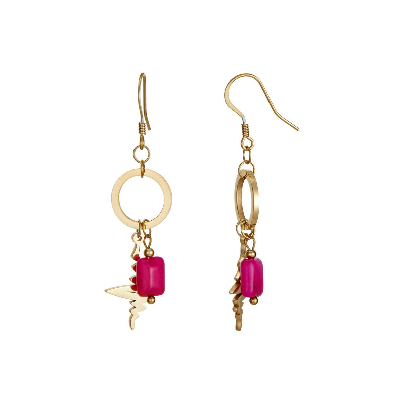 Ursina - Boucle d'oreille fuchsia