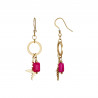 Ursina - Boucle d'oreille fuchsia