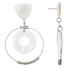 Lucya - Boucles d'oreilles tige blanc 2