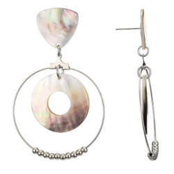Lucya - Boucles d'oreilles tige choco