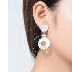 Lucya - Boucles d'oreilles tige choco 2