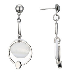 Lusie - Boucles d'oreilles tige blanc