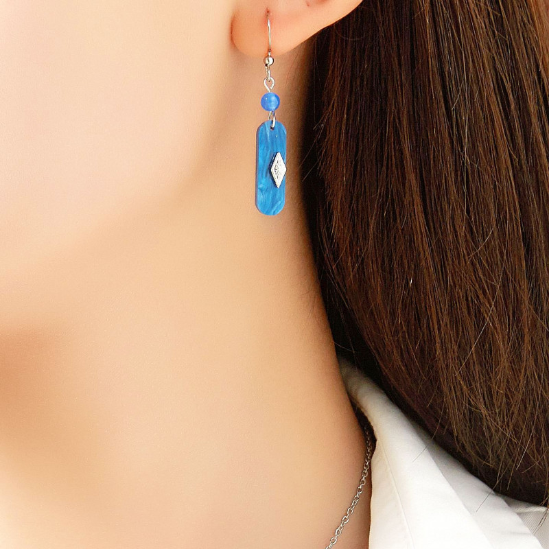 Ursula - Boucle d'oreille bleue