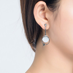 Lusie - Boucles d'oreilles tige blanc 2