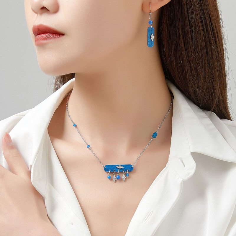 Ursula - Collier bleu