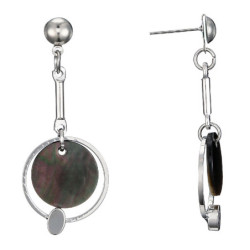 Lusie - Boucles d'oreilles tige noir 2