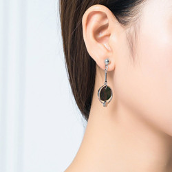 Lusie - Boucles d'oreilles tige noir