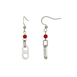 Ursulina - Boucle d'oreille rouge