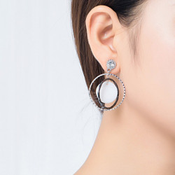 Lyah - Boucles d'oreilles tige blanc 2