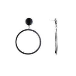 Lyanna - Boucles d'oreilles tige noir