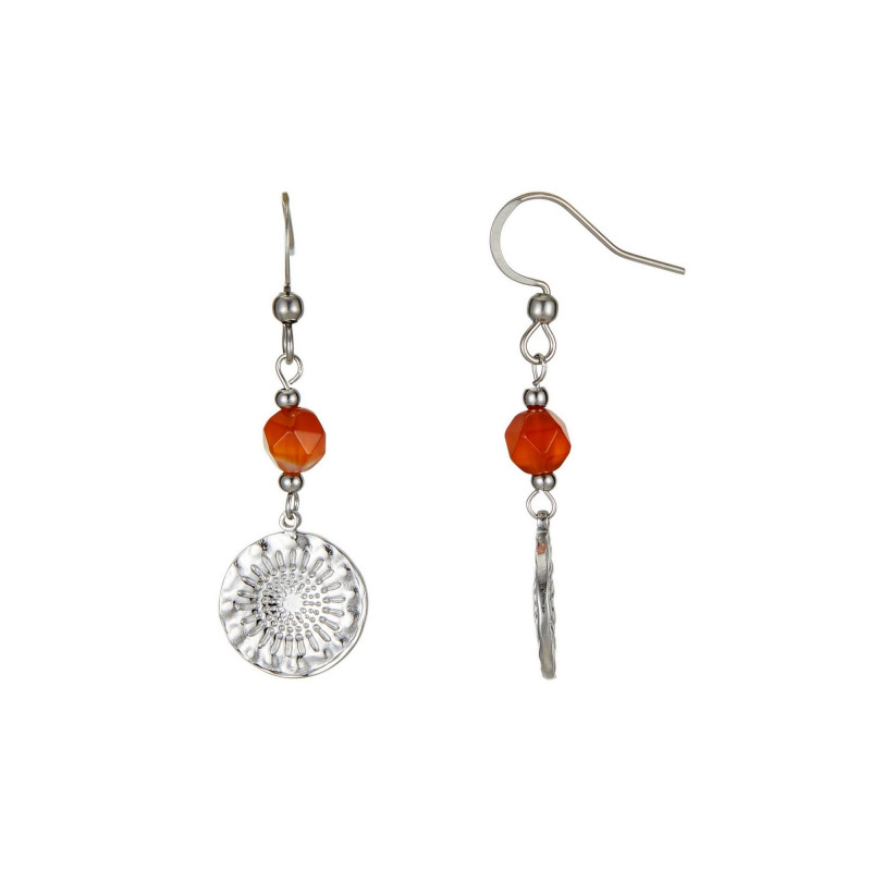 Usoa - Boucle d'oreille rouge