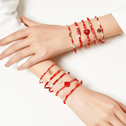 Ulricha - Lot 10 bracelets élastiques roses