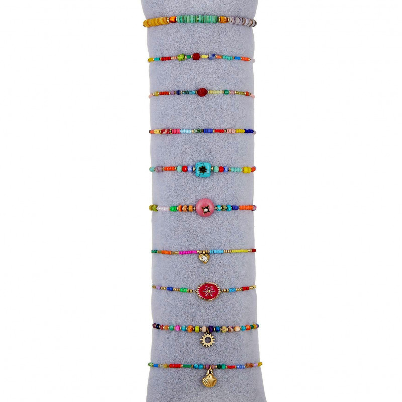 Ultima - Lot 10 bracelets élastiques multicolores