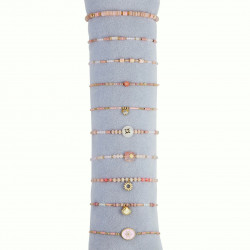 Ultima - Lot 10 bracelets élastiques roses