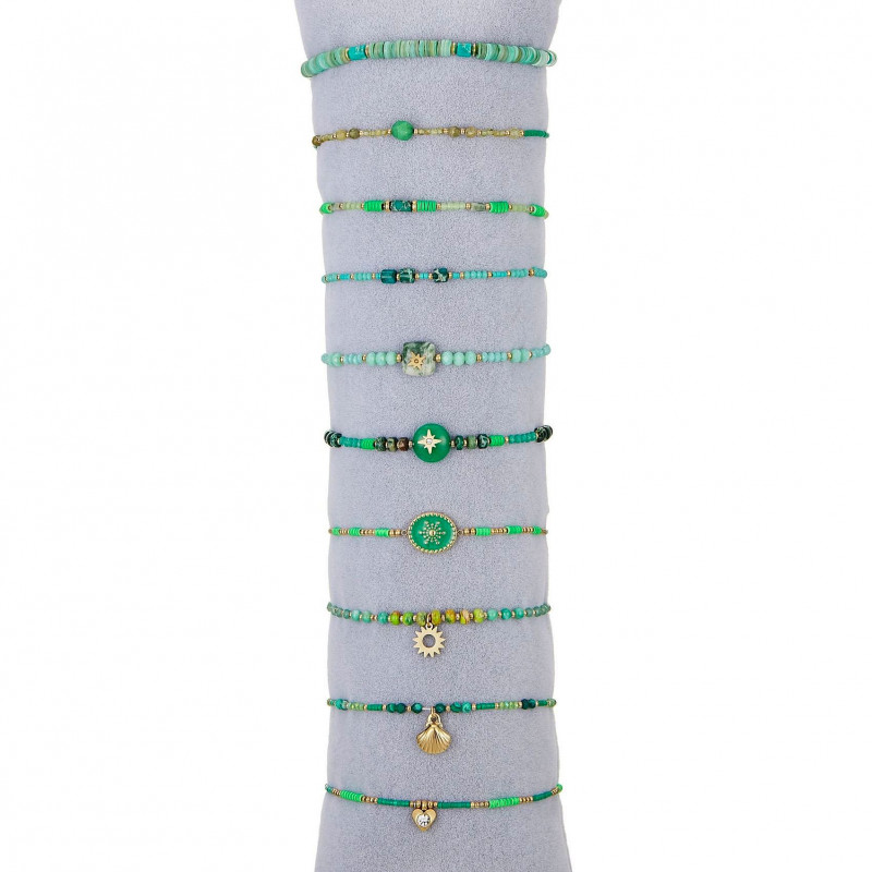 Ultima - Lot 10 bracelets élastiques verts