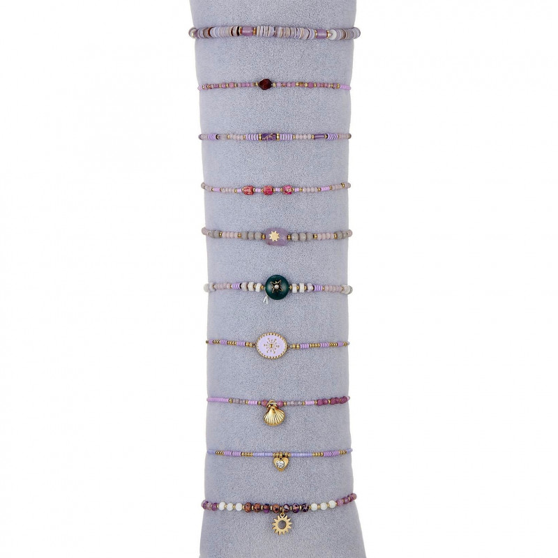 Ultima - Lot 10 bracelets élastiques violets