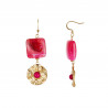 Ujana - Boucle d'oreille fuchsia
