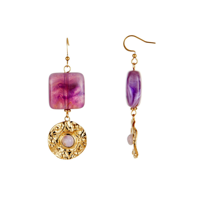 Ujana - Boucle d'oreille violette