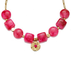 Ujana - Collier fuchsia