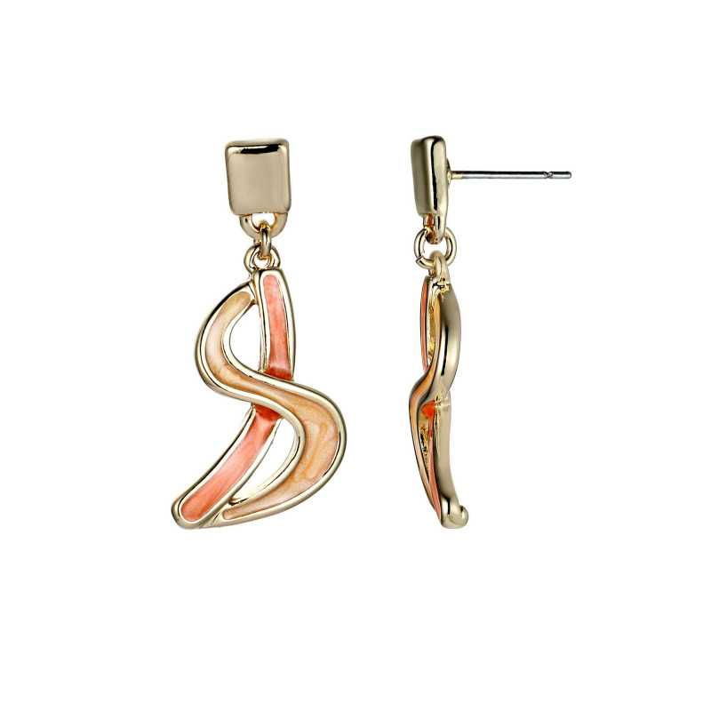 Barberine - Boucle d'oreille tige orange