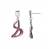 Barberine - Boucle d'oreille tige rouge