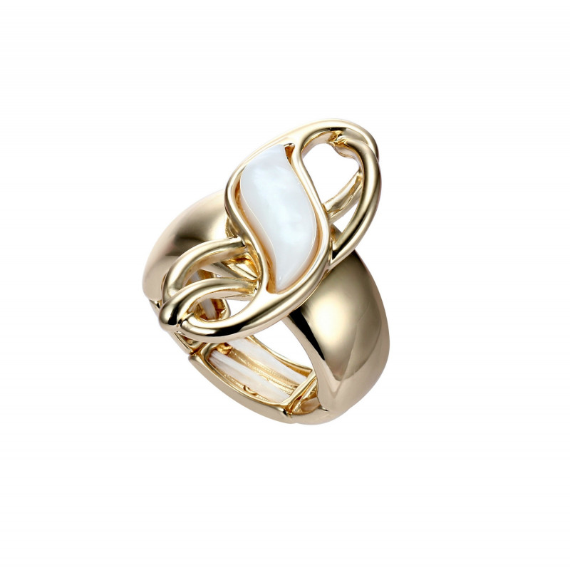 Basia - Bague élastique blanche