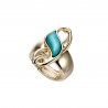 Basia - Bague élastique turquoise