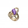 Basia - Bague élastique violette