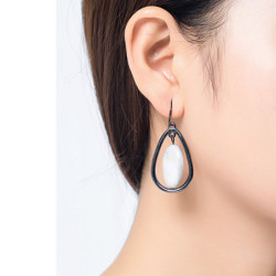 Lolia - Boucles d'oreilles tige noir