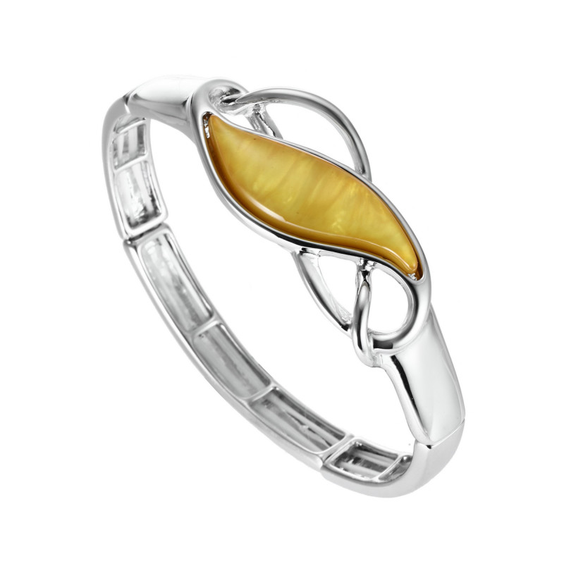 Basia - Bracelet élastique jaune