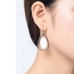 Lolia - Boucles d'oreilles tige dorée rose