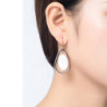 Lolia - Boucles d'oreilles tige dorée rose